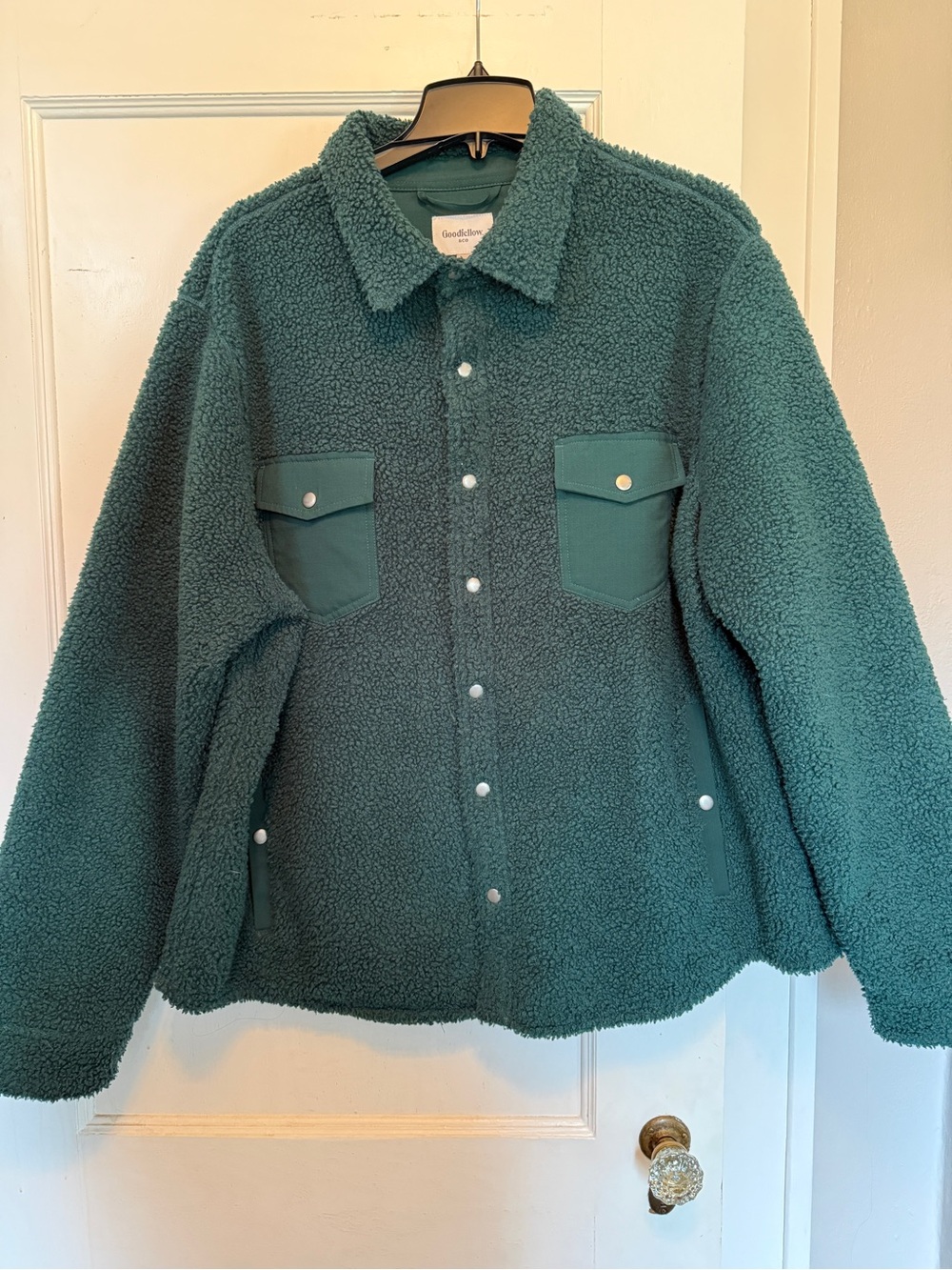 Goodfellow & Co Teal Sherpa Snap Jacket